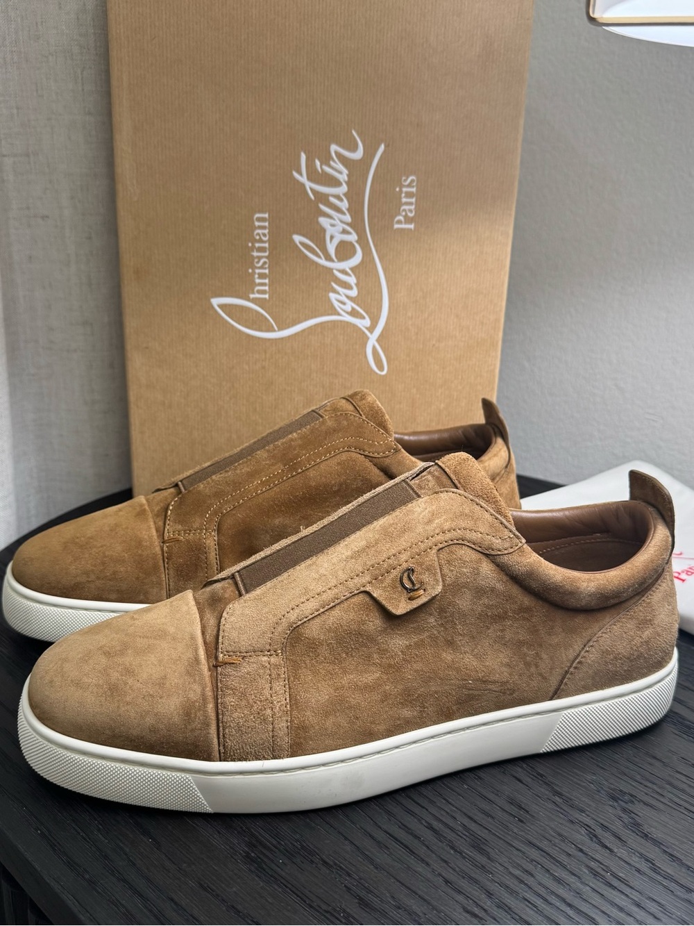 Christian Louboutin St Louis Sneakers Suede Rhea Brown
